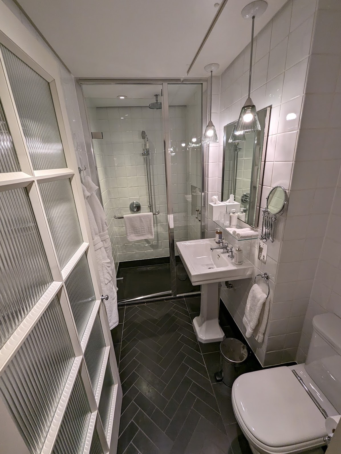 Hotel bathroom tiling project in Kensington London Hotel bathroom tiling project in Kensington London